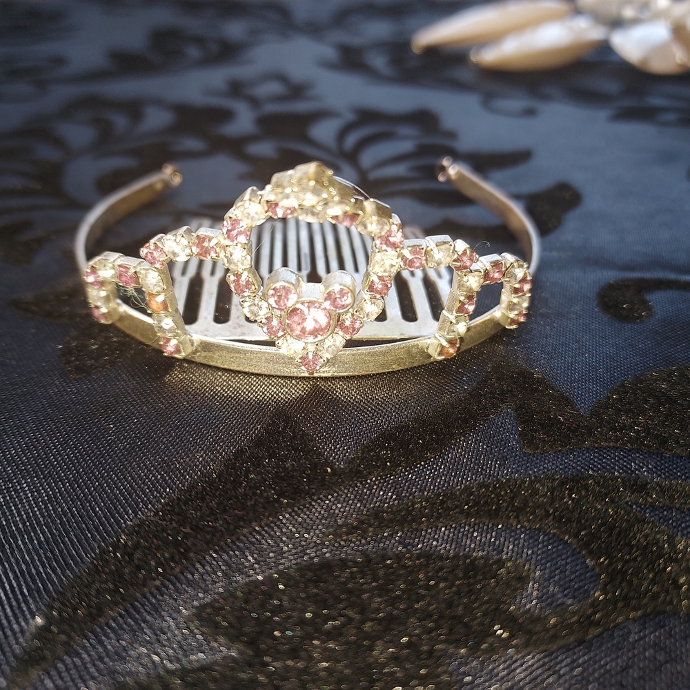 Elegant Pink Crystal Tiara